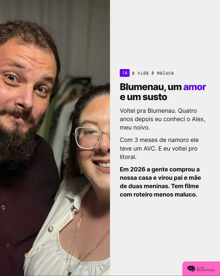 De volta a Santa Catarina, um amor e uma casa nova no litoral.